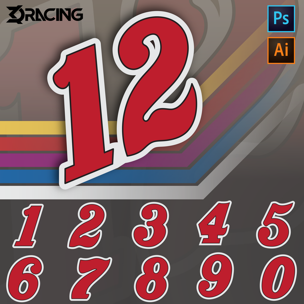 10 Ricky Rudd Number Font Number Fonts – Knapp Daddy Racing