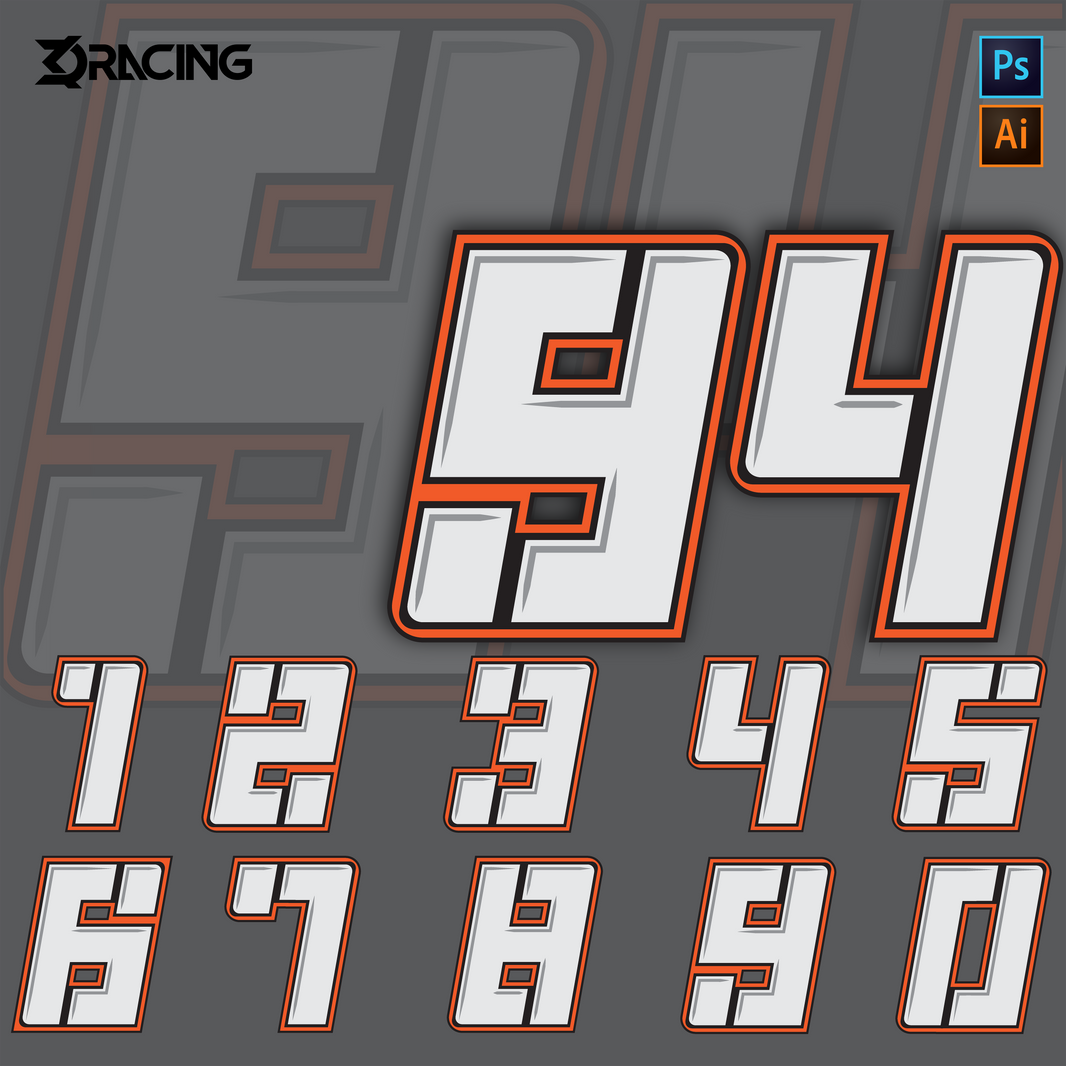10 Ricky Rudd Number Font Number Fonts – Knapp Daddy Racing